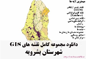دانلود مجموعه نقشه های GIS شهرستان بشرویه
